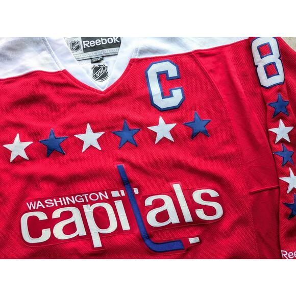 OVECHKIN #8 Washington Capitals 2015-17 Reebok Premier 3rd jersey M red Alt NHL - Picture 3 of 9